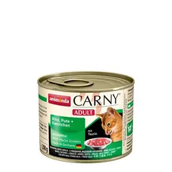 کنسرو کارنی پته حاوی گوشت گاو، بوقلمون و خرگوش مخصوص گربه بالغ 200gr