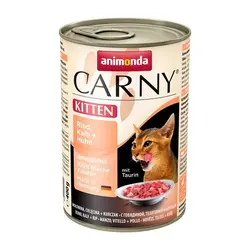 کنسرو کارنی پته حاوی گوشت گاو، گوساله و مرغ مخصوص بچه گربه 400gr