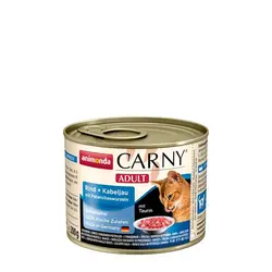 کنسرو کارنی پته حاوی گوشت گاو، ماهی کاد و ریشه جعفری مخصوص گربه بالغ 200gr