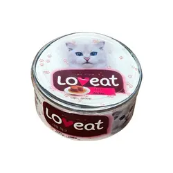 کنسرو گربه با طعم مرغ برند Love eat