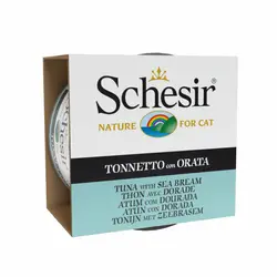 کنسرو گربه طعم ماهی تن و ماهی پورگی Schesir