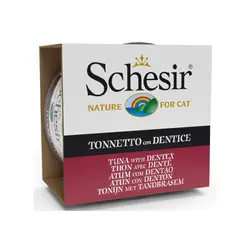 کنسرو گربه طعم ماهی تن و ماهی گیش سفید Schesir