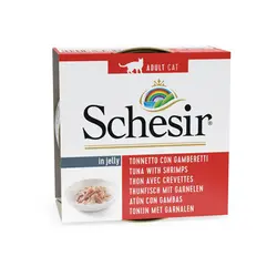 کنسرو گربه طعم ماهی تن و میگو Schesir