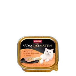 ووم فیستن مغزدار حاوی گوشت مرغ، فیله ماهی سالمون و اسفناج مخصوص گربه 100gr