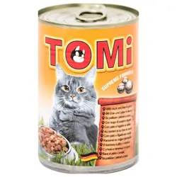 غذای کنسرو گربه تامی با طعم اردک و جگر وزن 400گرم