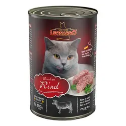 کنسرو لئوناردو مخصوص گربه بالغ حاوی گوشت گاو 400gr