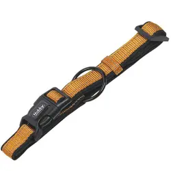 قلاده گردنی سگ پارچه ای و برزنتی رنگ زرد نوبی