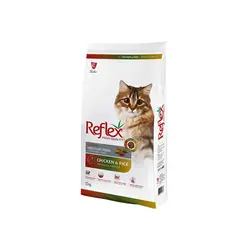 غذا خشک گربه بالغ طعم مرغ و برنج 15 کیلویی رفلکس