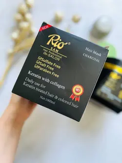 ماسک مو زغالی ریو - ماسک مو بدون سولفات ریو 1000میل