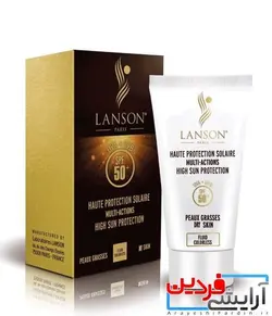 کرم ضد آفتاب بی‌رنگ پوست خشک SPF 50 لانسون 40ml - آرایشی فردین
