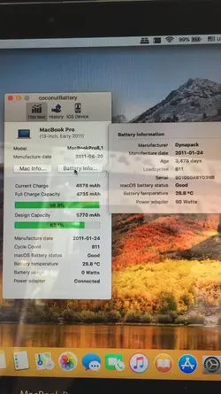 Macbook Pro 13inch 2011 (دست دوم)