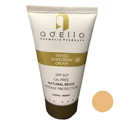کرم ضد آفتاب فاقد چربی بژ طبیعی ادلیو Adelio- SPF50