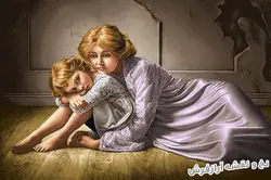 نخ و نقشه تابلو فرش مهر مادری - 6003