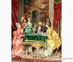 نخ و نقشه تابلو فرش دستباف پاسور باز (طولی) - 1990