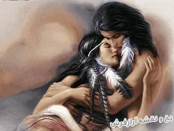 نخ و نقشه تابلوفرش طرح محبت سرخپوست - 1942