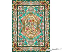 نخ و نقشه فرش دستباف قالیچه زیر پایی - 854