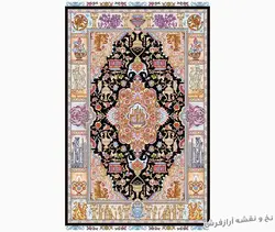 نخ و نقشه فرش قالیچه زیر پایی - 978