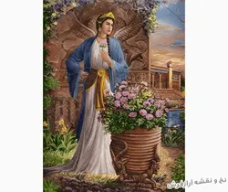 نخ و نقشه تابلو فرش طرح ماندانا - 3226