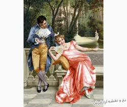 نخ و نقشه آماده بافت تابلو فرش طرح عشوه - 1964