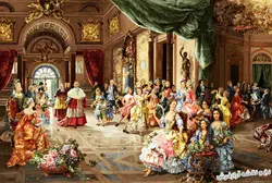 نخ و نقشه تابلو فرش عروسی پاپ - 1997