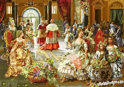 نخ و نقشه تابلو فرش مهمانی پاپ - 1998