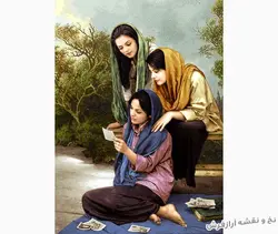 نخ و نقشه تابلو فرش طرح سه خواهر - 2078