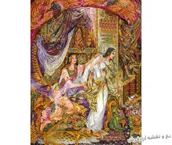 نخ و نقشه تابلو فرش طرح مینیاتور پاکدامنی یوسف - 3079