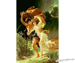 نخ و نقشه تابلو فرش طرح آذرخش - 1866