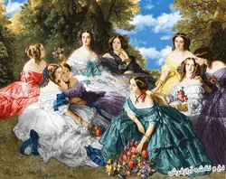 نخ و نقشه تابلو فرش طرح نه پری - 1819