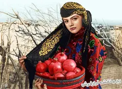 نخ و نقشه تابلو فرش طرح دختر کردی - 3311