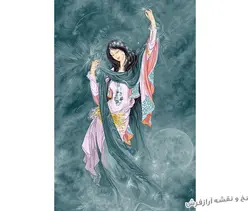 نخ و نقشه تابلو فرش طرح مینیاتور استاد فرشچیان - 3046