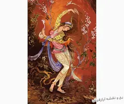 نخ و نقشه تابلو فرش طرح مینیاتور طرح رقص کد 3050