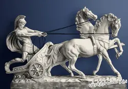 نخ و نقشه تابلو فرش طرح تندیس جنگجو - 3438