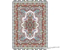 نخ و نقشه فرش زیرپایی خطیبی زیبا کد 698