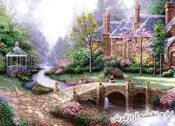 نخ و نقشه تابلوفرش منظره رودخانه کد 2288
