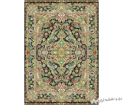 نخ و نقشه بافت قالیچه زیرپایی نفیس - 702