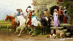 نخ و نقشه تابلو فرش طرح بدرقه عروس کد 1889