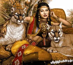 نخ و نقشه آماده بافت تابلو فرش طرح ببر و دختر - 3323