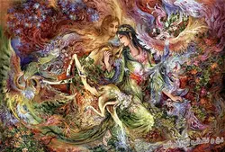 نخ و نقشه تابلو فرش مینیاتور عطوفت فرشچیان