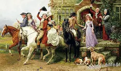 نخ و نقشه تابلو فرش بدرقه عروس - 1888