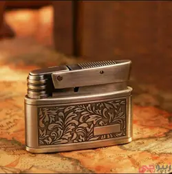 فندک بنزینی چیف درب اتوماتیک طرح گل و گیاه - Chief Lighter