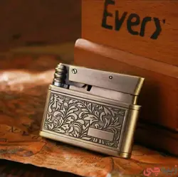فندک بنزینی چیف درب اتوماتیک طرح گل و گیاه - Chief Lighter