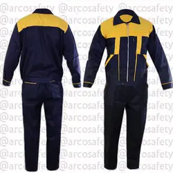 لباس کار  آلفا مهندسی سرمه ای زرد