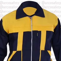 لباس کار  آلفا مهندسی سرمه ای زرد