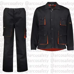 لباس کار زیگورات کاپشن شلوار سرمه ای نارنجی