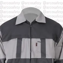 لباس کار کاپشن شلوار آلفا طوسی استخوانی