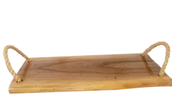 سینی چوبی دسته کنفی - فروشگاه اینترنتی صنایع دستی آردا کالا