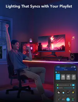 نوار دورمیز Govee RGBIC LED Neon Rope Lights for Desks