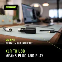 کارت صدا شور Shure MVX2U XLR-to-USB  Phantom Power