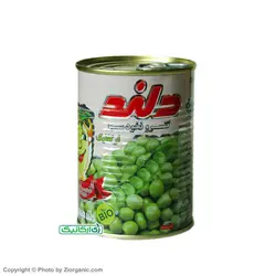 نخود سبز (فرنگی) ارگانیک 380 گرمی دلند